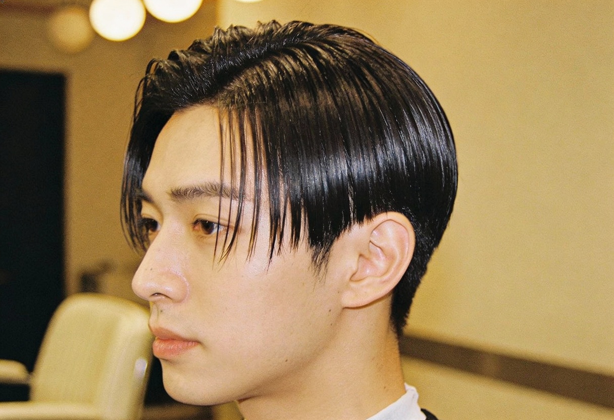 35mm film photography closeup of an asian man
