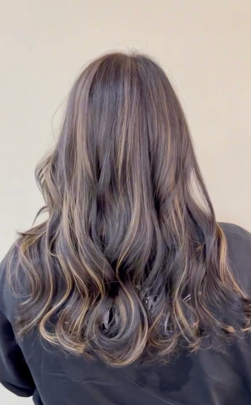 Ash Brown Balayage Highlights