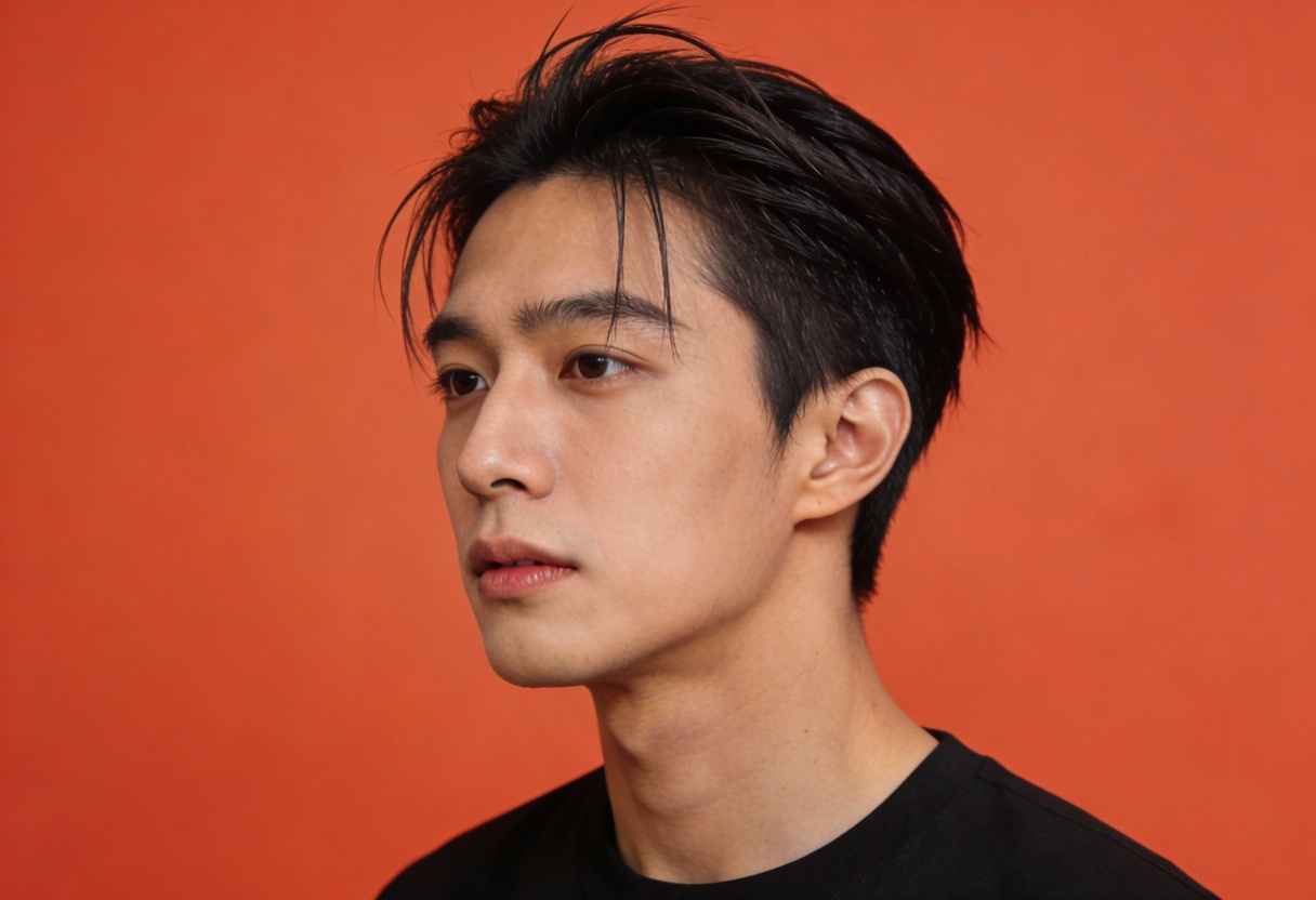 minimal soft studio light photgraphy asian man