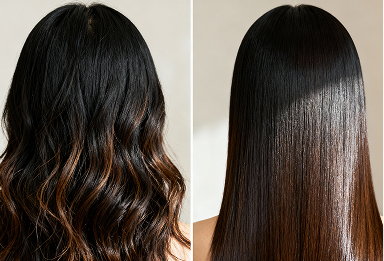 Before & After the Keratin Hair Treatment?
