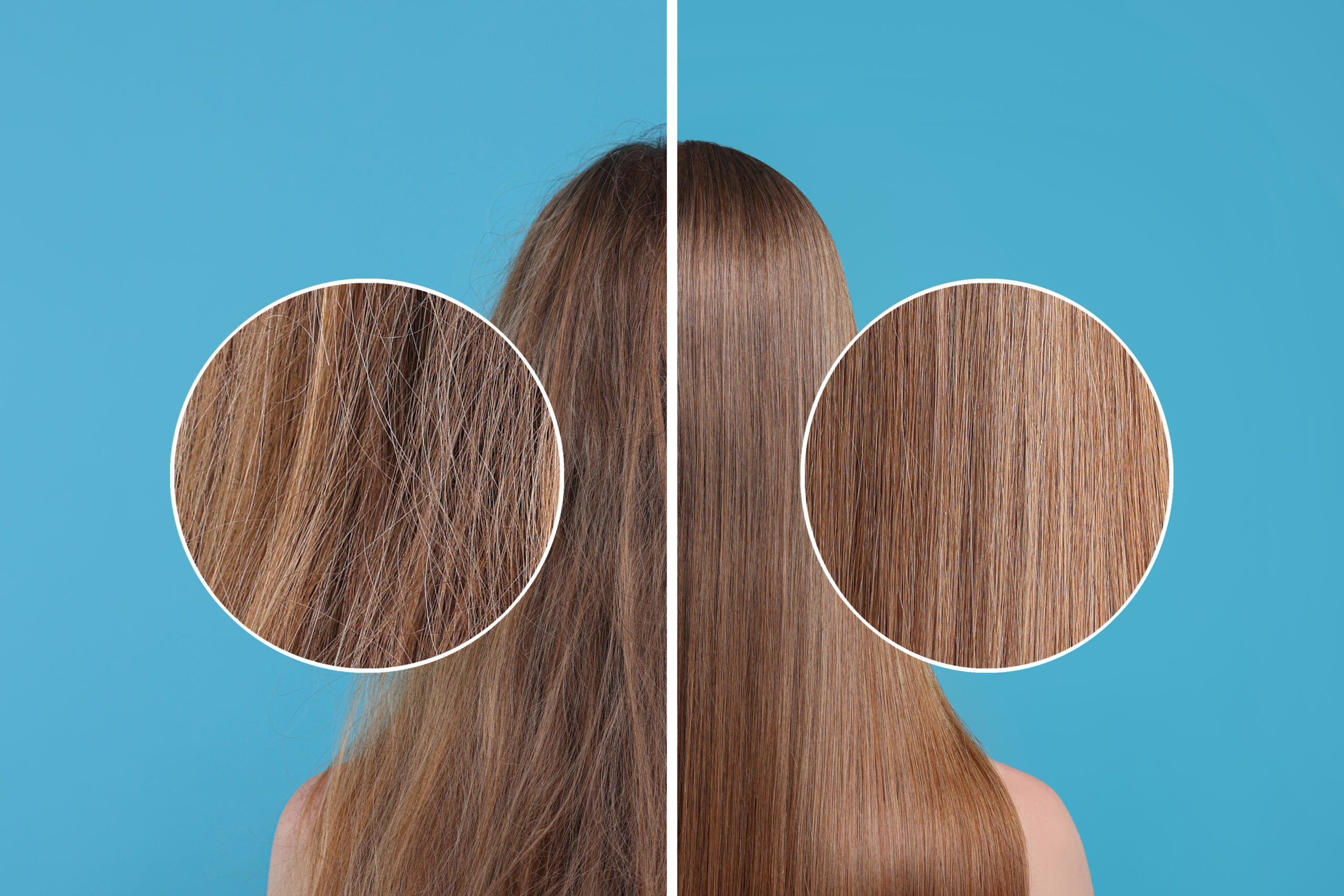 Before and after keratin hair treatment in Singapore
